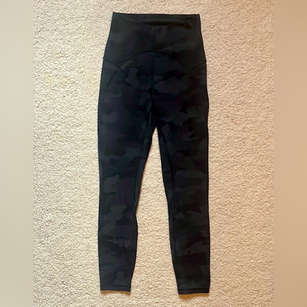 Lululemon Nulu Black Camouflage Leggings